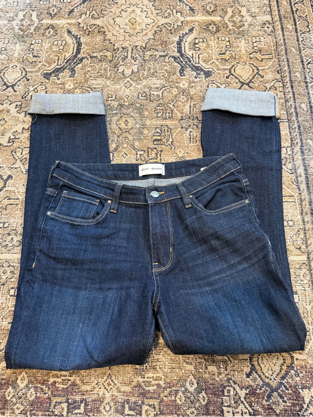 Arrow Women’s Slim Straight Jeans in Dark Blue Indigo